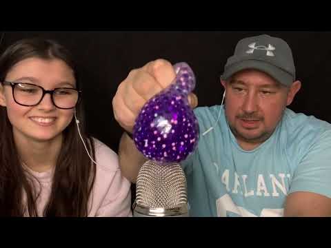 my dad tries ASMR