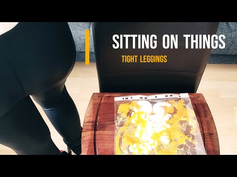 Sitting on things in leggins #crush #asmr