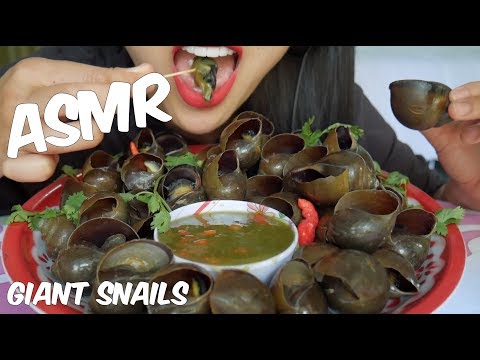 ASMR Giant SNAILS ESCARGOT (EXOTIC FOOD EATING SOUNDS) No Talking | SAS-ASMR