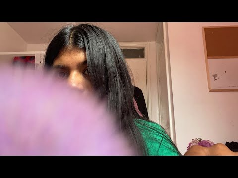 ASMR INAUDIBLE WHISPERS + FACE BRUSHING