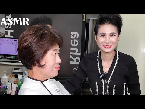 Korean hair Salon ASMR Visual and Hearing Activation Soft yellowish brown # Stylish Gray Cover