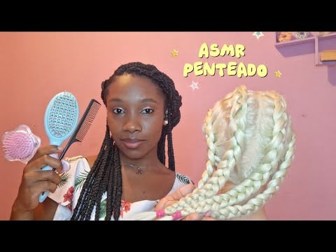 ASMR - Penteado VIKING em Você ⚔️ Tranças relaxantes para Dormir (feito pela sua amiga da escola) ✨️