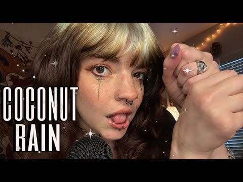 VISUAL ASMR✨COCONUT RAIN, CRACK AN EGG ON YOUR HEAD TINGLES DOWN YOUR SPINE