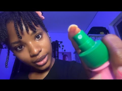 ASMR Intense Tingles on Your Face ✨(cleaning, rubbing & stroking your face before you sleep) 😴