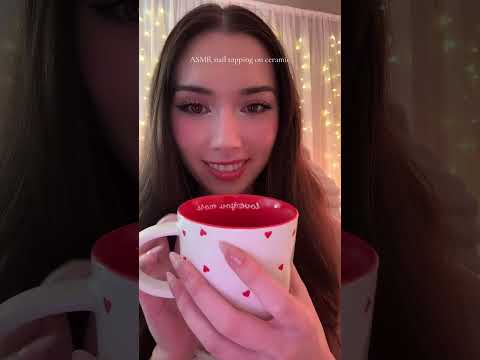 #ASMR nail tapping on a mug ♥️ i got this one for Valentines day hehe