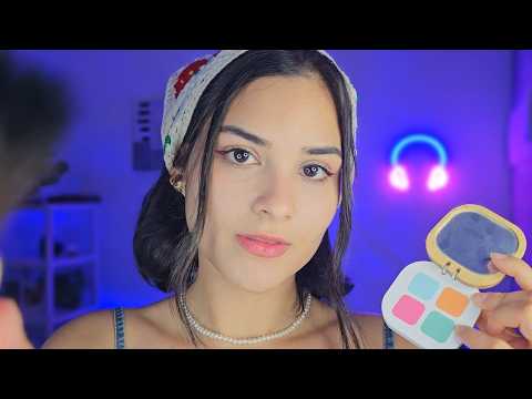 ASMR Skincare e Maquiagem para dormir💫 Visual Triggers e Fala suave