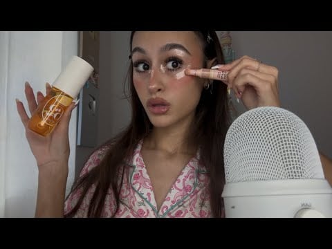 ASMR| The PREPPY girl does a GRWM/MAKEUP TUTORIAL😟