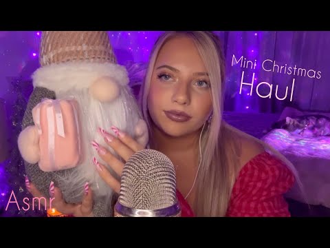 Asmr Mini Christmas Decor Haul | Tap & Scratch 🍭