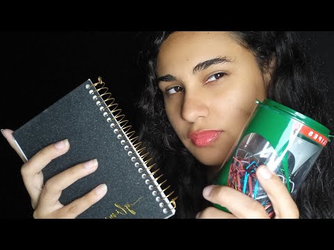 ASMR caseiro OBJETOS de PAPELARIA