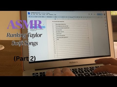 ASMR ranking Taylor Swift Songs (part 2) // whispers & keyboard sounds 😴✨