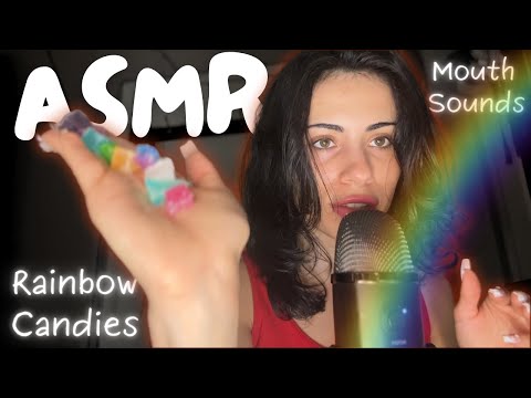 ASMR | Eating Rainbow Candies & Mouth Sounds @silkygem  🌈