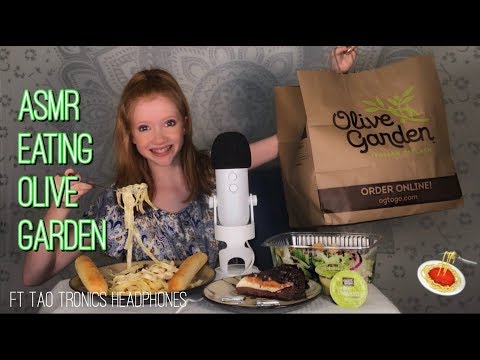 ASMR~ Eating Olive Garden | Ft. TaoTronics Noise-Cancelling Headphones 🎧