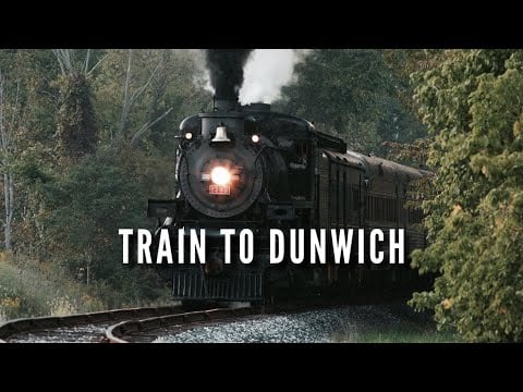 TRAIN TO DUNWICH: Ambient Train Sounds with a Light Rolling Thunderstorm | ASMR