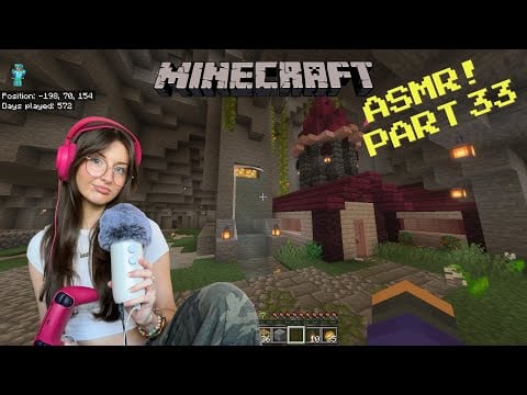 ASMR 2 hour Minecraft build with me!⚔️🕯️(whispered, PS5 controller sounds)