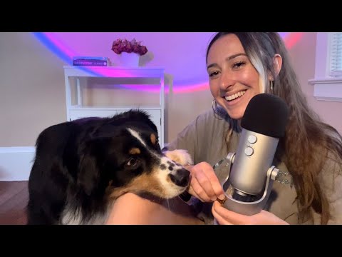 ASMR with my dog ♡ story time, whispering, scratching