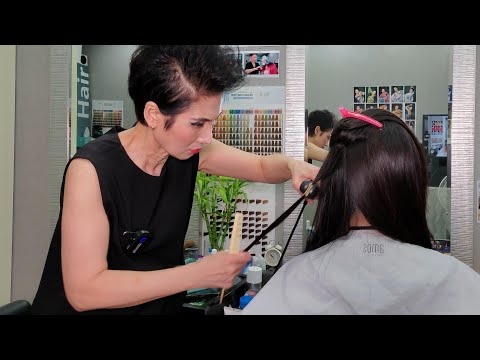 Hair Salon ASMR | Damaged Hair Magic Straight Transformation | Rhea Jeong