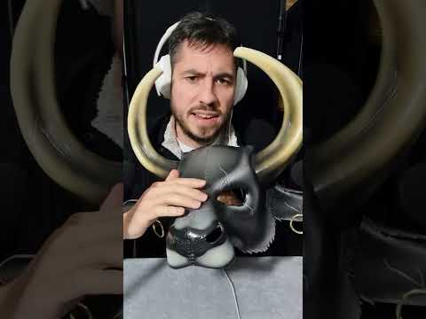 ASMR 250 euros ce masque de taureau noir #asmr #masque #taureau #minotaure #déguisement