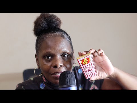 BUTTER POPCORN JELLY BEANS ASMR EATING SOUNDS