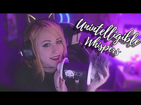 ASMR | Unintelligible Whispers W/ Soft Mic Brushing