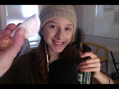 ASMR Face Examination (Face touching, Tweezers, Scissors)