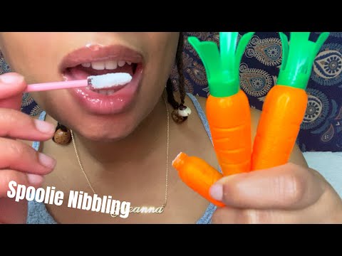ASMR | Candy Carrot 🥕 Powder Candy W/ Spoolie 🧡