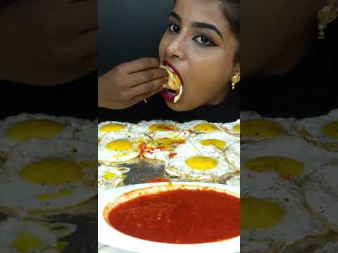 50 Sunny Side Up Eggs Eating Challenge 🍳| 50 Egg Omelette ASMR Eating Mukbang Challenge