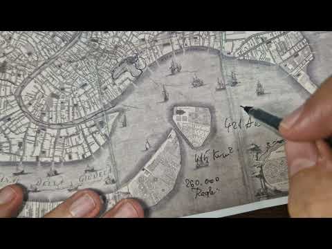 ASMR vintage map: All about VENICE with Stats and Facts Map Tracing | ASMR maps & tracing
