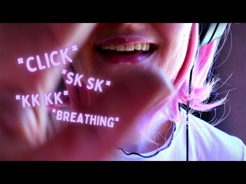 ASMR Tingly Trigger Sounds (click, sk sk, kk, breathing)