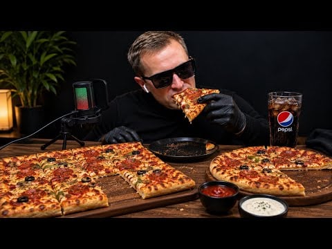 I Ate SO MUCH Pizza! 🍕🤯 | ASMR Eating Sounds