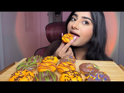 ASMR Walmart Donuts Mukbang | Fall Edition | Satisfying Eating Sounds