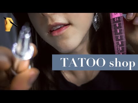 ASMR roleplay TATUANDO SEU ROSTO - loja de tatuagem delicada e relaxante!