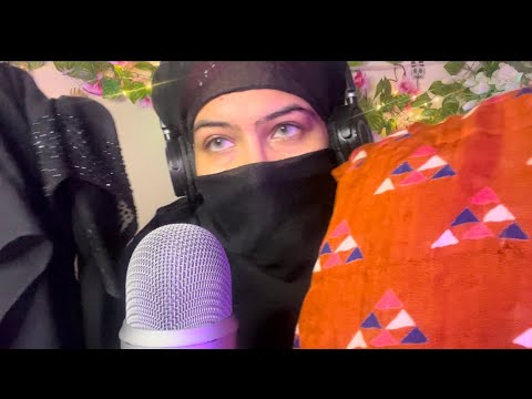 🧕🏼putting drape/hijab on you ASMR🧕🏼🧕🏼 #hairbrushingasmr #fabricsounds #brainmelting #triggers