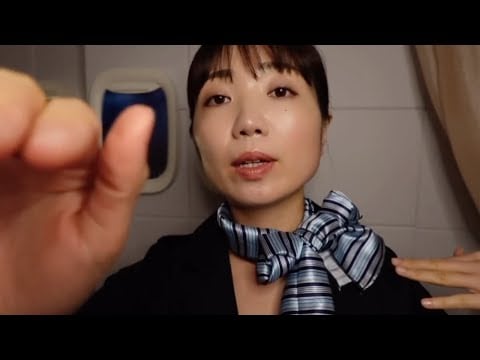 ASMR ✈️ In-Flight Massage Service | Cabin Crew Roleplay for Deep Sleep