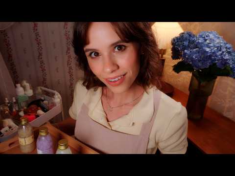 ASMR Indução de SONO com Cuidados e Massagem para PÉS 🦶🏻 CANSADOS