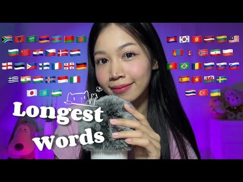 ASMR Pronouncing The Longest Words in 52 Languages 🤣 | Super Hard Words!