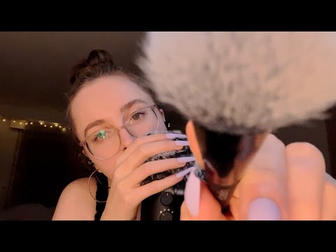 ASMR pure tongue clicking + face brushing ☁️