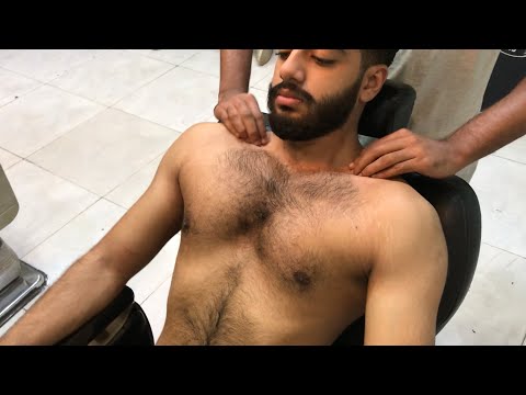 ASMR Chest Press 💈& Back Relaxing Deep Massage #chestmassage #asmr