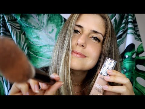 ASMR deutsch | Ich schminke mich (und dich/die Kamera) in den Schlaf | meine Make up Routine german