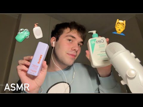 ASMR 🧼con mis productos de skincare💆‍♂️ | triggers para dormir😴