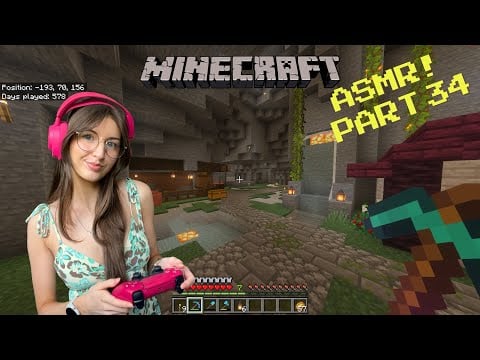 ASMR Cosy Minecraft gameplay! (Whispering, PS5 controller sounds) 