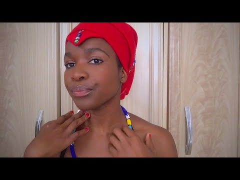 Collarbone ASMR (touching + tapping + tongue clicks)