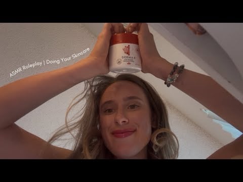 ASMR Roleplay | Doing your skincare except the camera is your face 🧖‍♀️✨ 