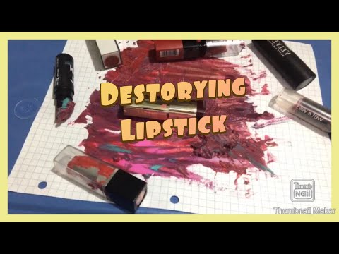 ASMR ||  Lipstick Makeup Destruction 💄 *SATISFYING*