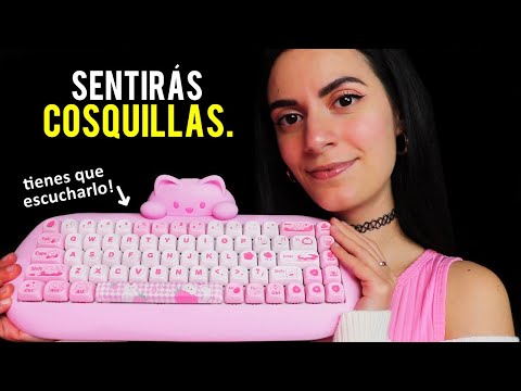 ASMR español COSQUILLOSO para quien No logra Dormir♥ (+ Yunzii c68 keyboard Unboxing!)