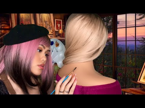 ASMR Artist Who’s OBSESSED W/ You (UR My Art) 😍Creating You, Hair Play, Back Scratch & Tracing |gum