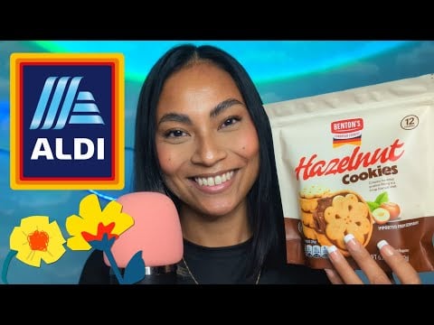 ASMR Another Aldis Snack Find , Hazelnut Cookies , Crunchy Eating Sounds Up Close