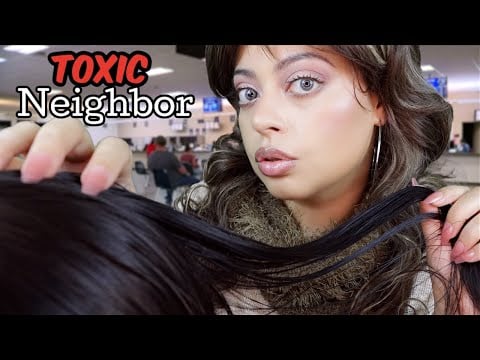 ASMR| TOXIC NEIGHBOR Plays with Your Hair in the Back of the DMV 😆 (PERSONAL ATTENTION & GOSSIP)