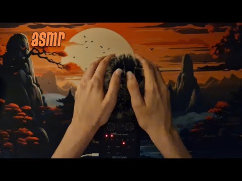 ASMR massaging you to sleep😴 fluffy mic brushing w/ Zoom H6 (no talking)
