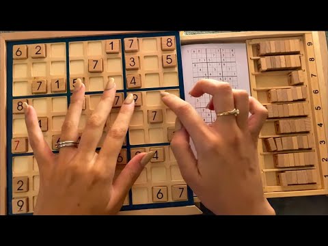 😴 ASMR - Wooden Sudoku - Clicky Whispering