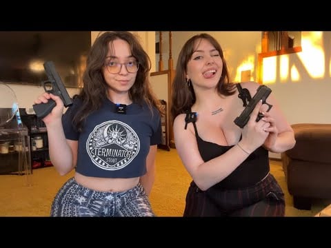 ASMR Ariel Asks Me Questions About Guns With My Glocks In Hand 